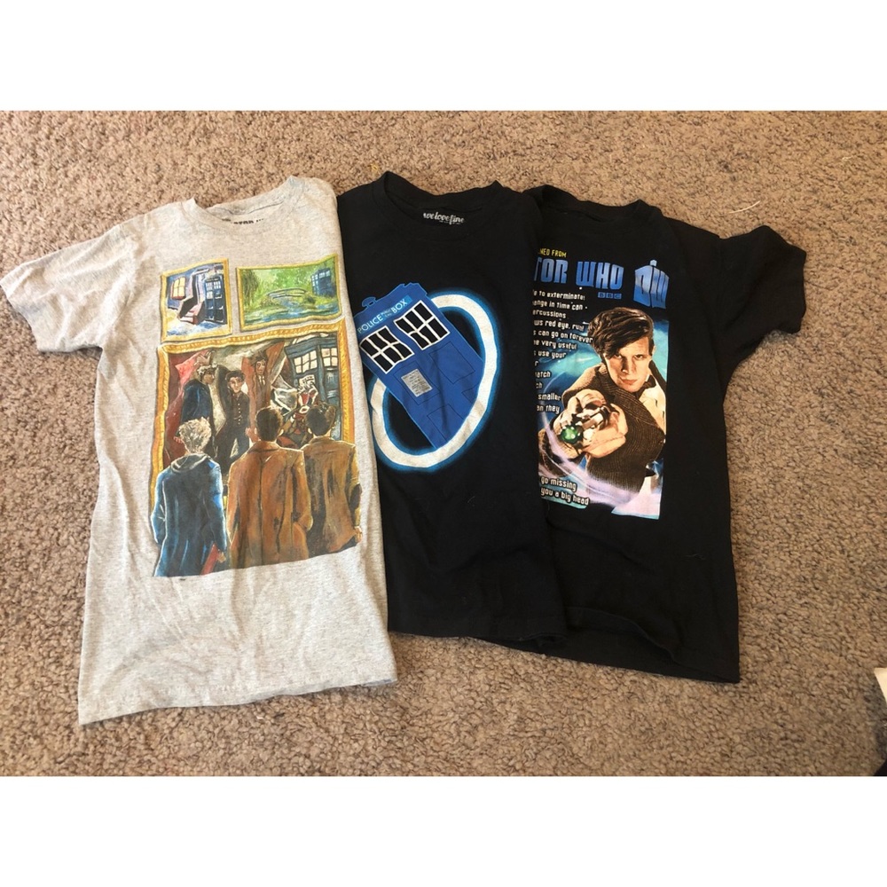 3 Doctor Who T Shirts